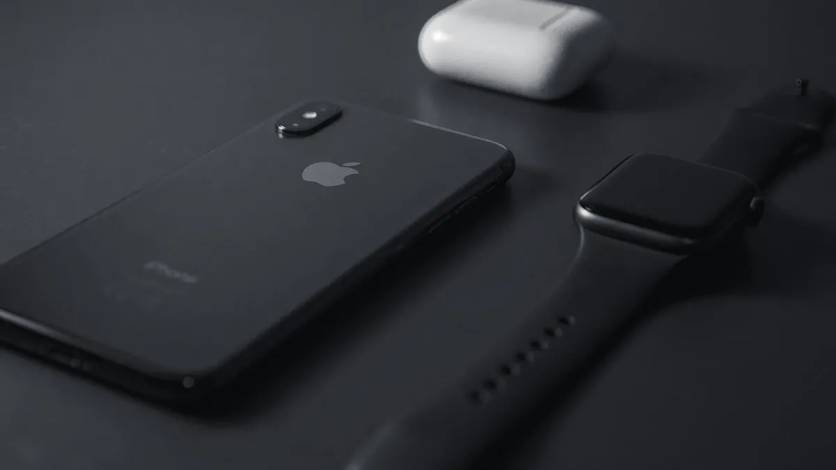 An iPhone and an Apple Watch side by side