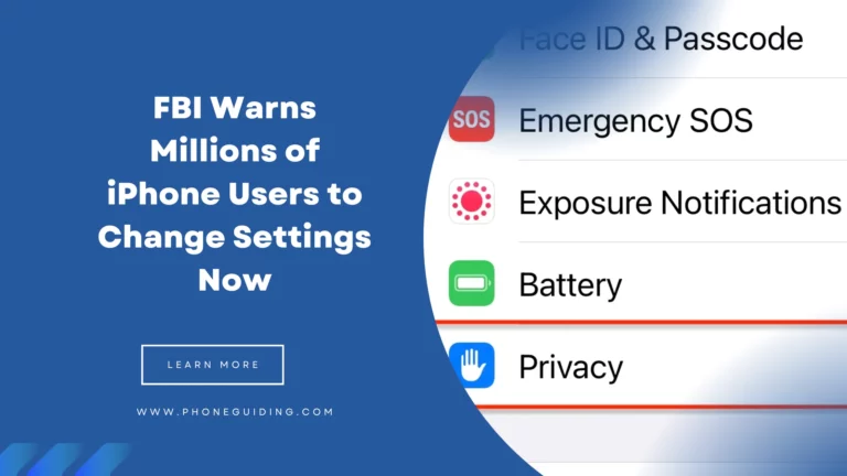 FBI Warns Millions of iPhone Users to Change Settings Now