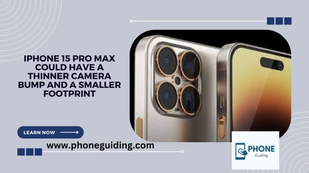 The latest information about the upcoming iPhone 15 Pro Max suggests that the phone could be smaller overall and have a thinner camera bump. Sources within the company say Apple is working on a new camera system to make the camera module thinner.