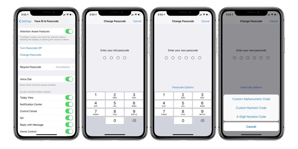 Change the Passcode on iPhone Or Password Settings