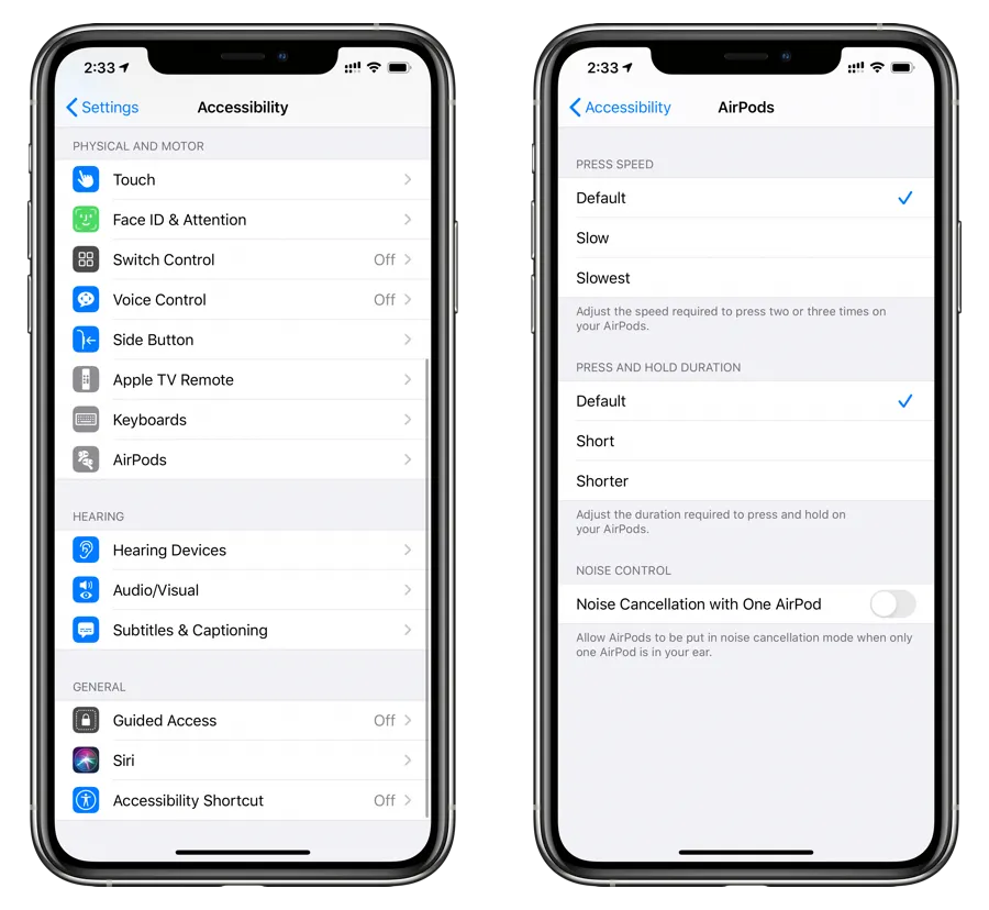 How to get to the iPhone's AirPods and AirPods Pro Settings