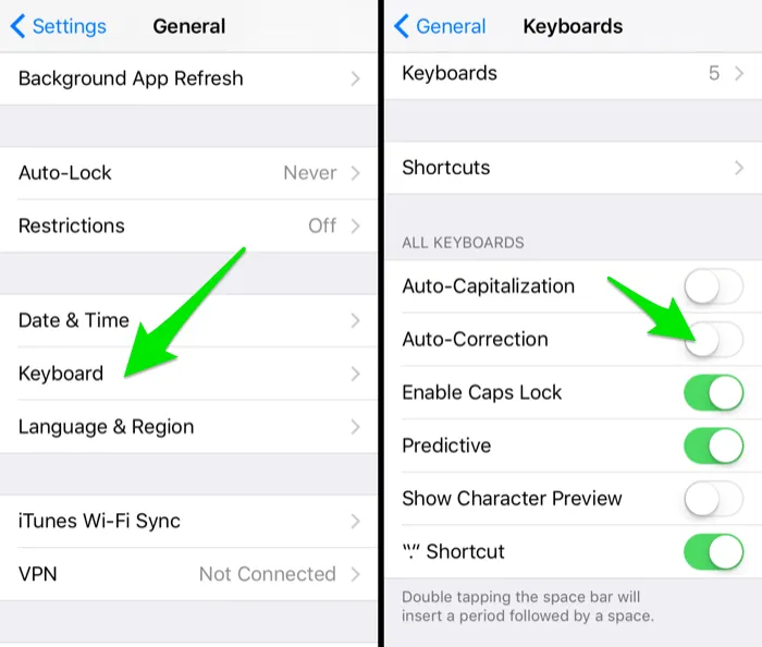 How to turn off or disable Autocorrect On iPhone