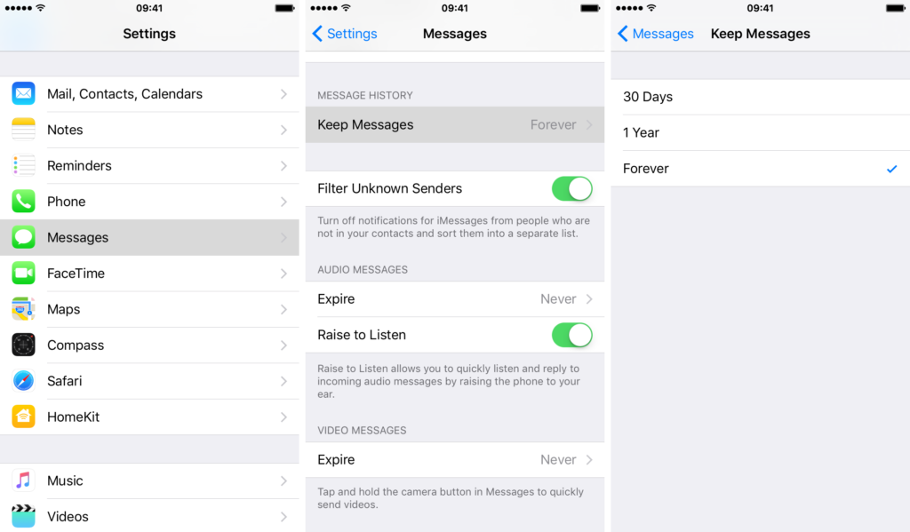 IPhone SMS Settings