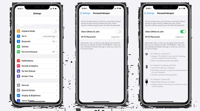 Instructions for using your iPhone Hotspot Instructions for using your iPhone Hotspot
