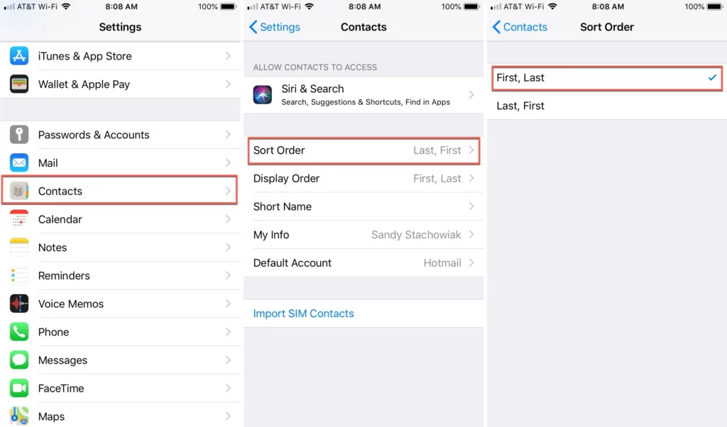 Managing Contacts on an iPhone