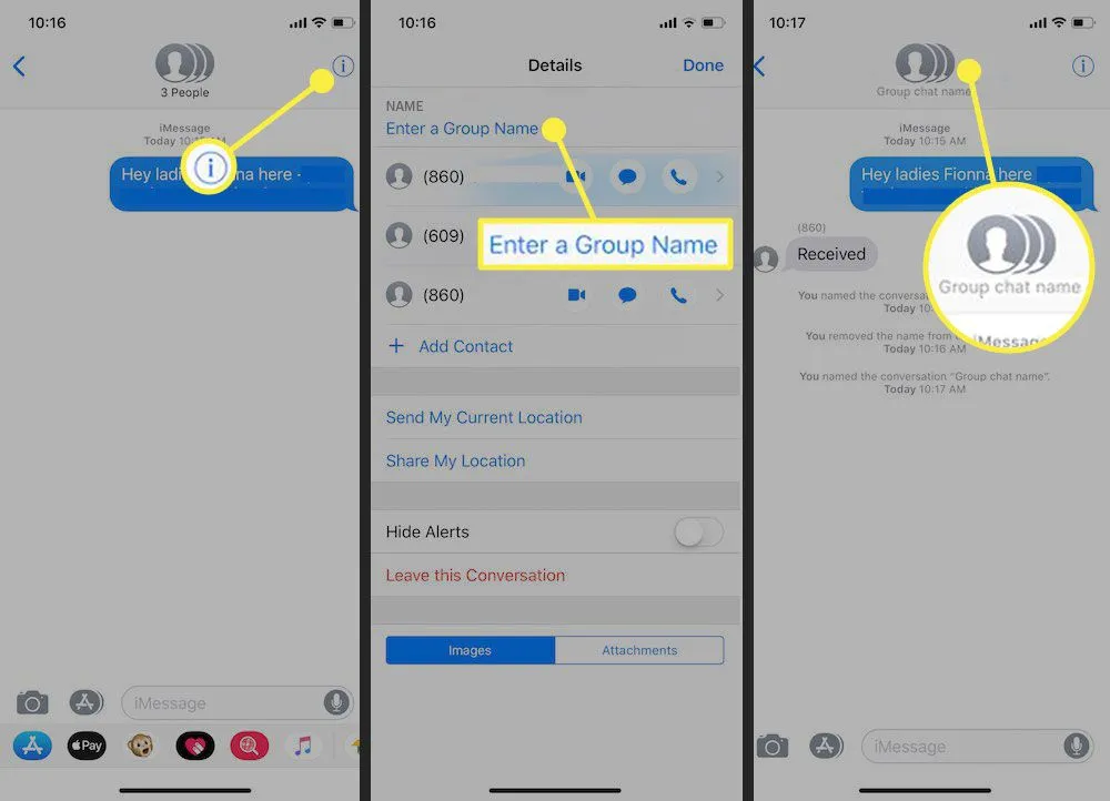Method to Change Group Chat Name on iPhone