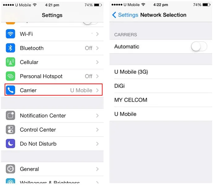 Switching To a Different Network Provider Switching To a Different Network Provider