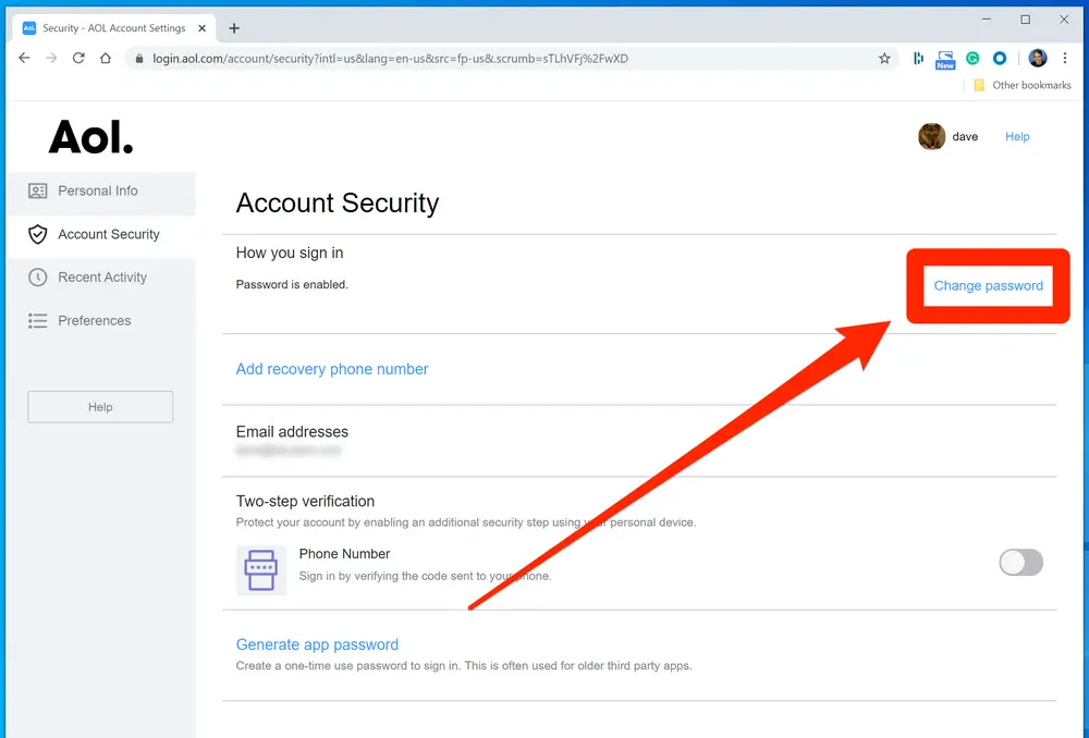 Password Reset or Change via Browser Password Reset or Change via Browser