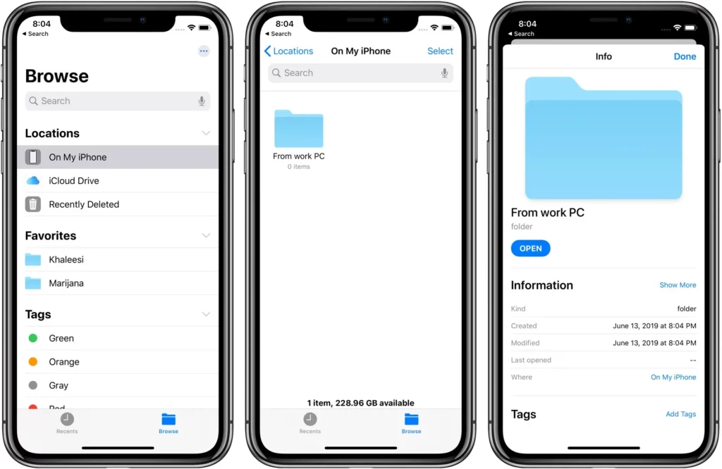 Use the Files App to Manually iPhone Backup Files and Folders