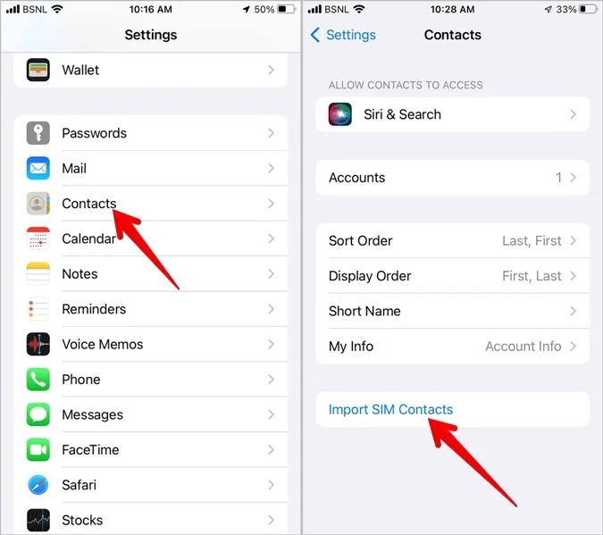 Using Your Sim Card, Import Contacts to Your iPhone