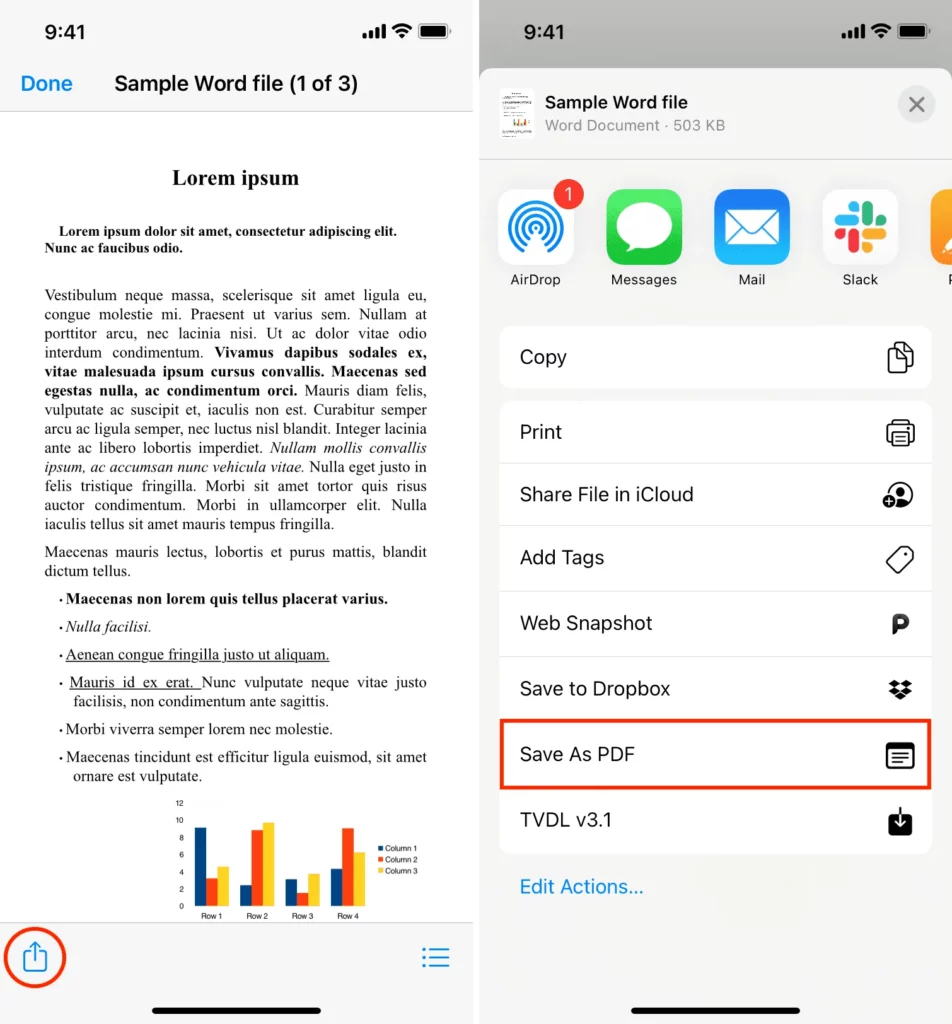 Why Change Word Document to PDF iphone