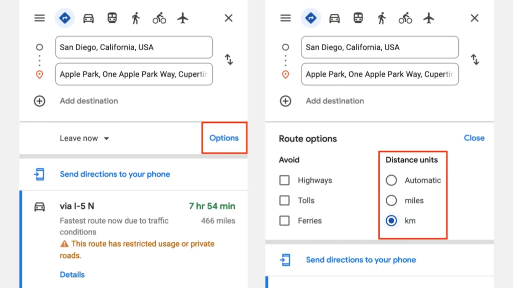 How Do Apple Maps And Google Maps Determine Which Unit Of Measurement To Use?