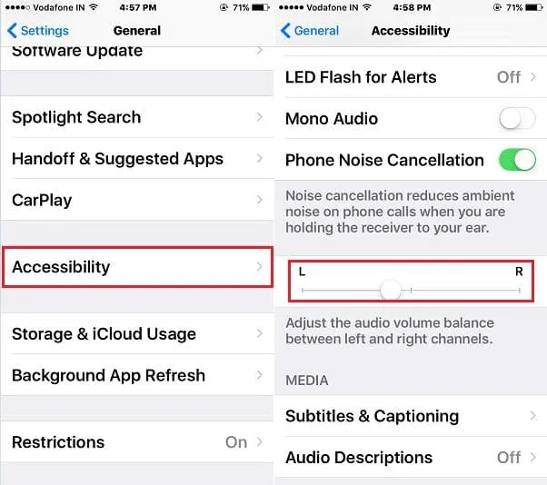 How To Adjust The iPhone’s Left or Right Speaker Volume