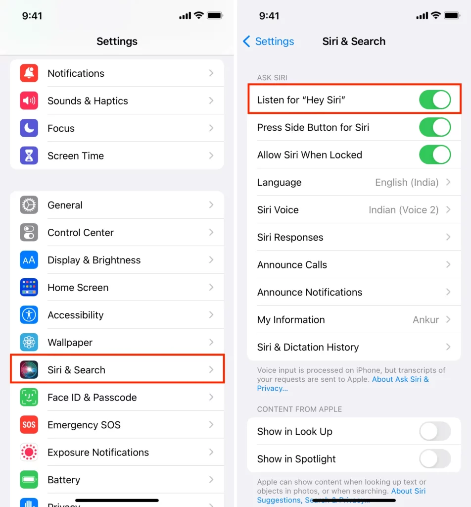 How to Activate Hey Siri on iPhone 13