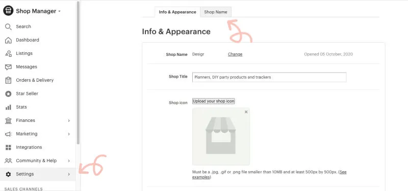 How to Change Etsy Shop Name on iPhone