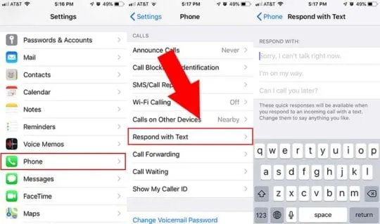 How to configure iPhone Auto-Reply