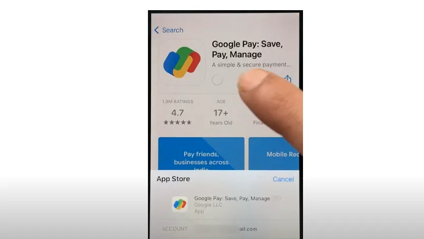 Setting up Google Pay on iPhone