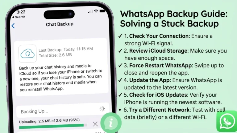 WhatsApp Backup Stuck on iPhone Here’s How to Fix It