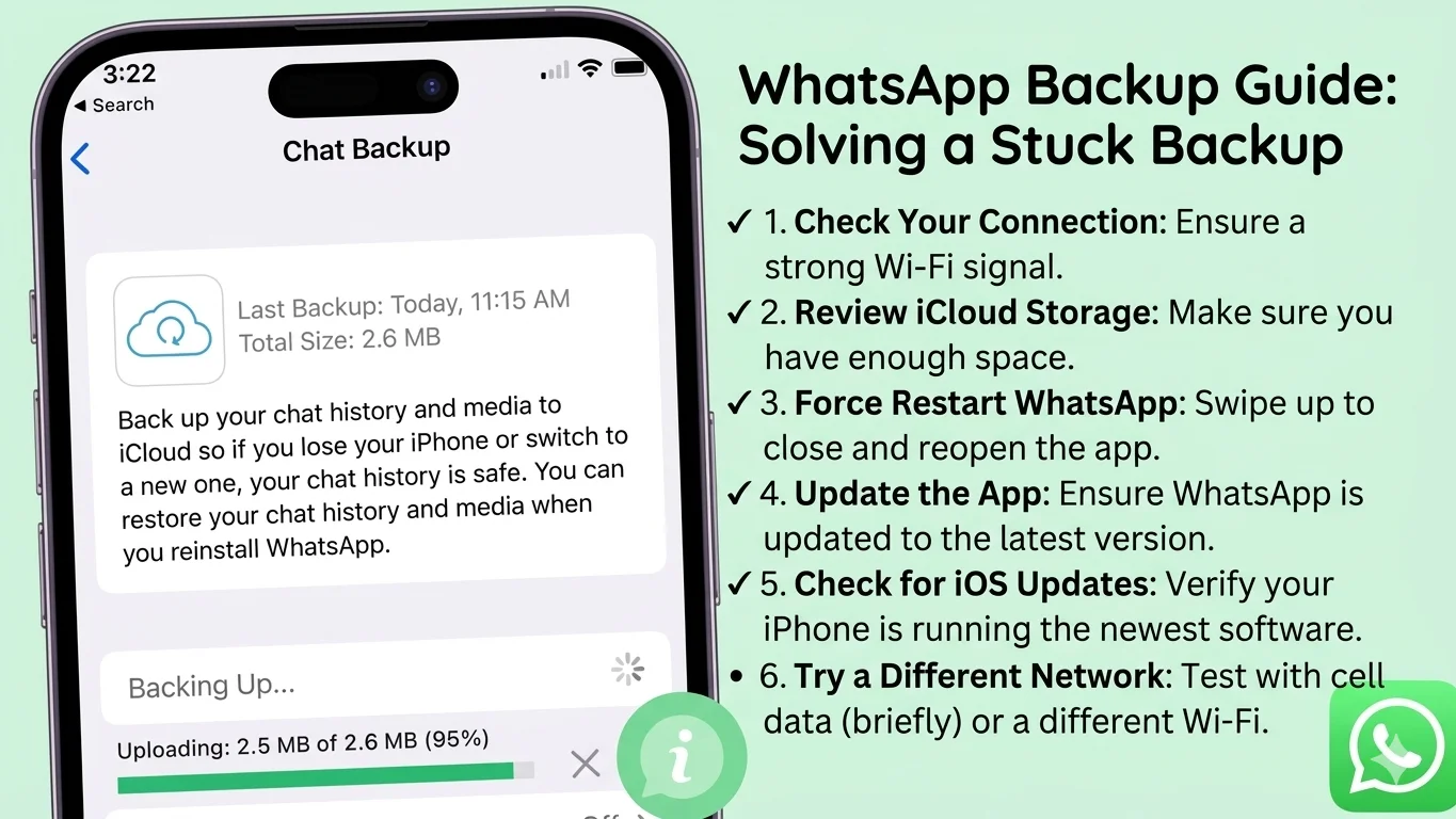WhatsApp Backup Stuck on iPhone Here’s How to Fix It